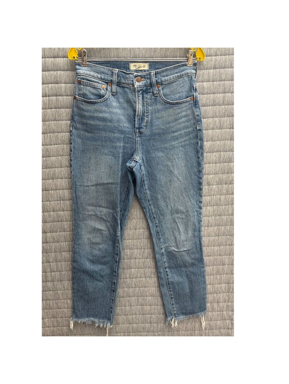 Madewell The Perfect Vintage Jean Women's Size 26 Petite Medium Wash Raw Hem